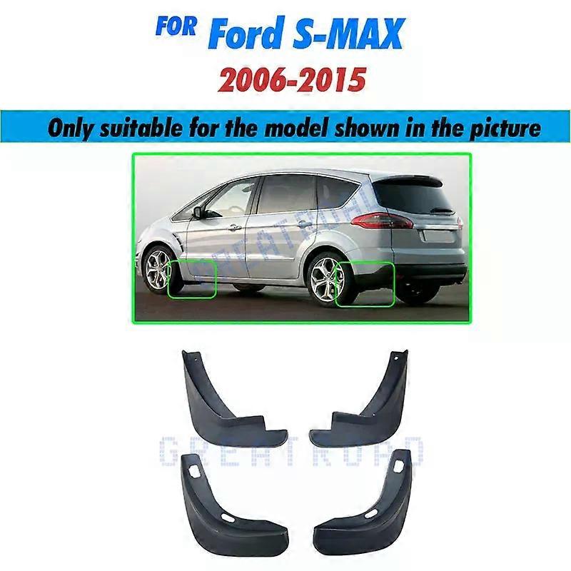 con 4x Molded Mud Flaps For Ford S-Max 2006 - 2015 Mudflaps Splash Guards Mudguards 2007 2008 2009 2010 2011 2012 2013 2014