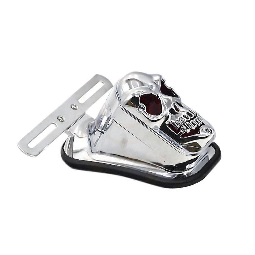 Motorcycle Brake Light Tail Light Skull Light for Prince Silver