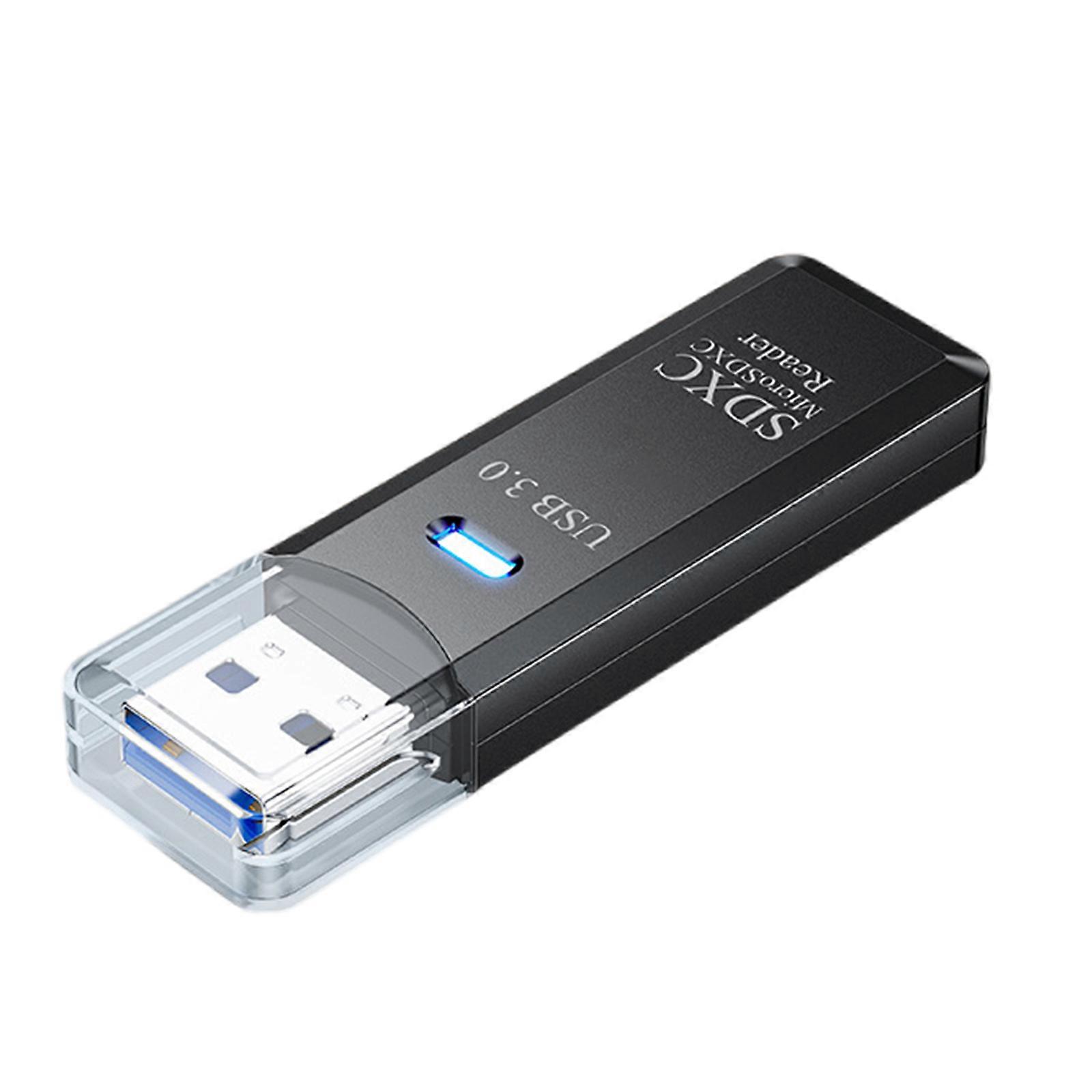 Fast USB 3.0 Card Reader Efficient Data Transfer, Supports Small SDXC Formats SDXC Access  Black