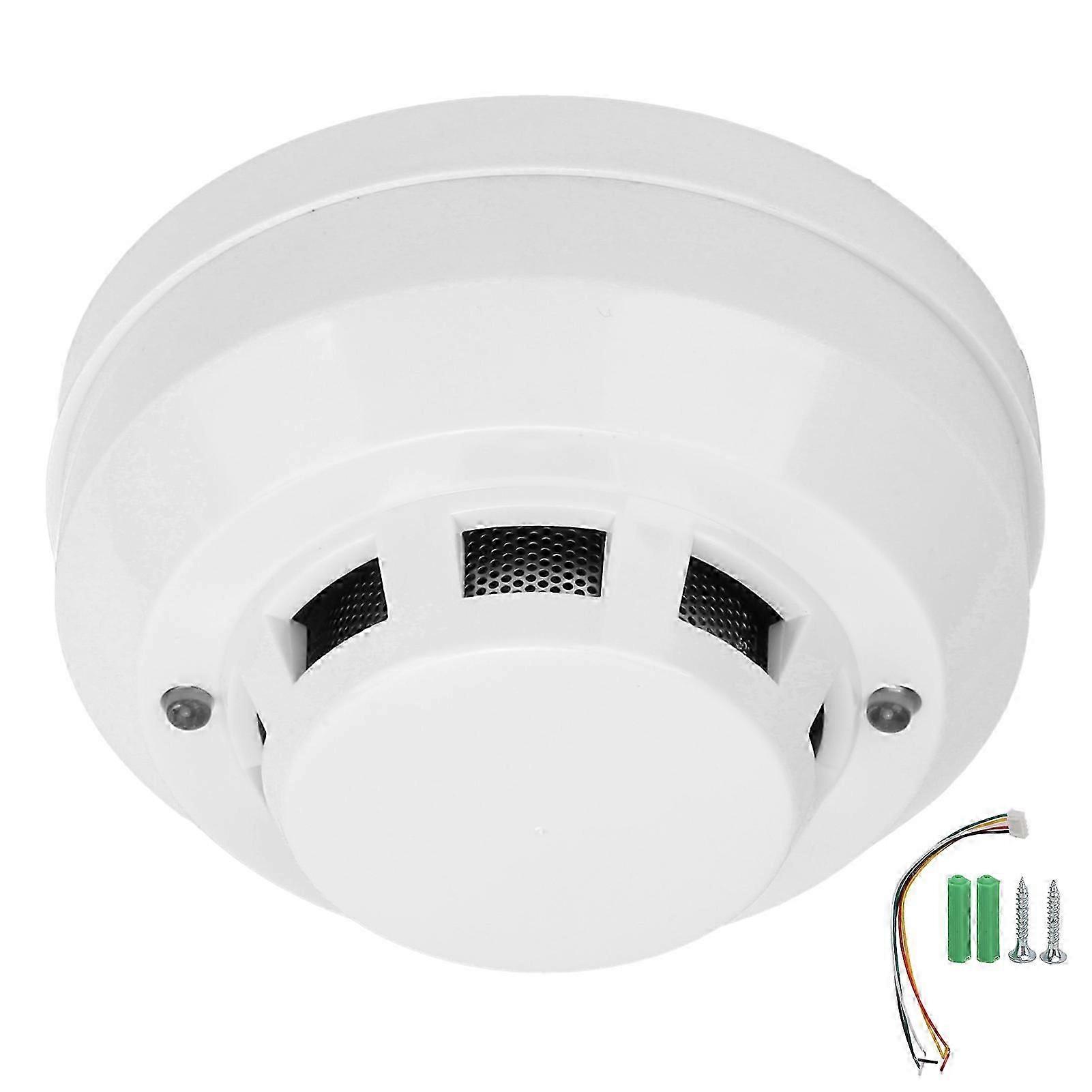 Smoke Alarm High Sensitivity Security Detector Sound Light Warning Device with Red LED Indicator