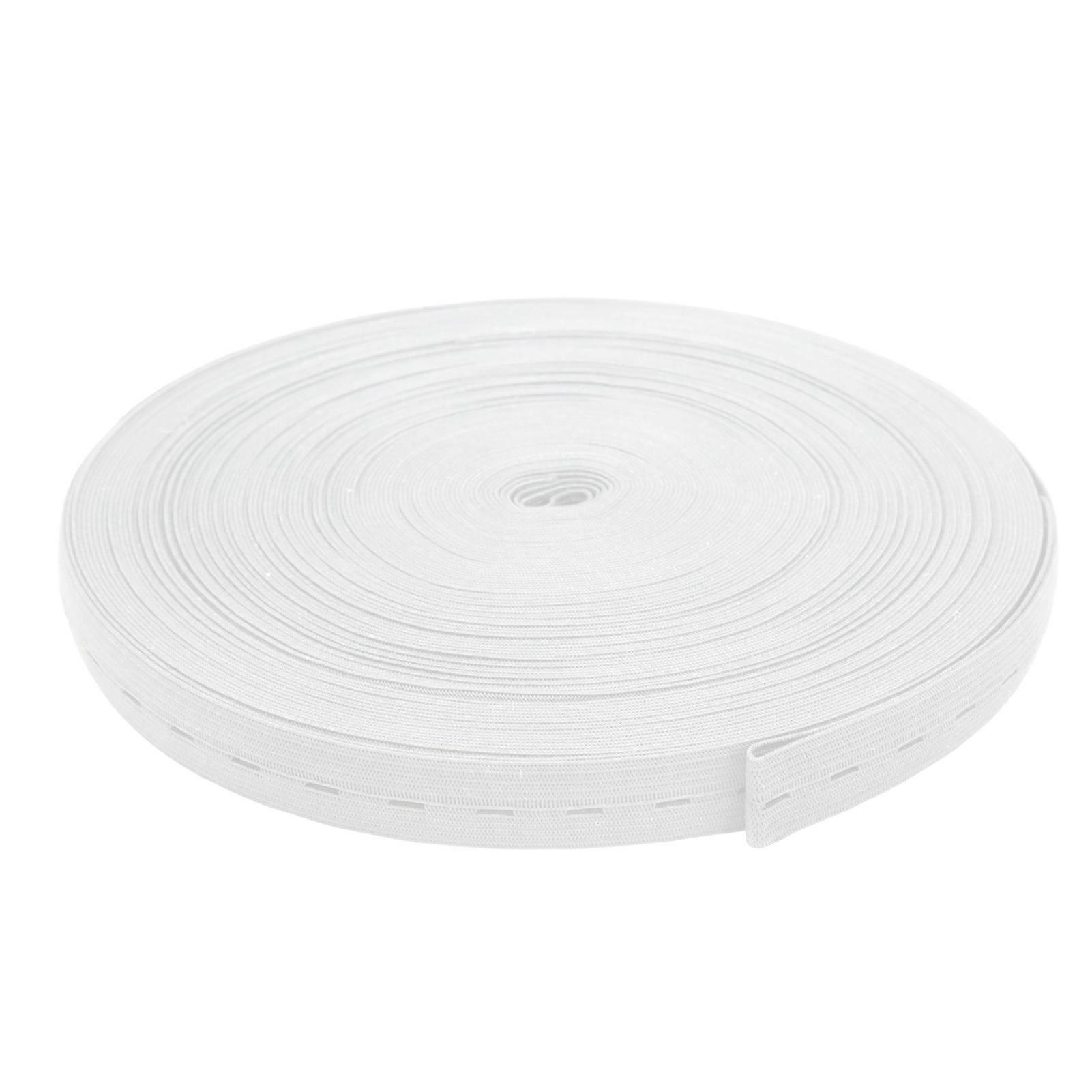 Elastic Band Width 2cm Knit Spool Wig Band for Sewing Clothes Pants Belts Wigs DIY CraftWhite
