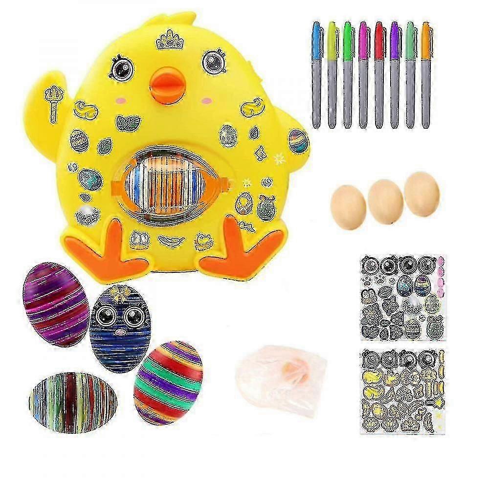 Easter Egg Decorating Kit Egg Drawing Spinners Machine 8 Paintings 3 Eggs