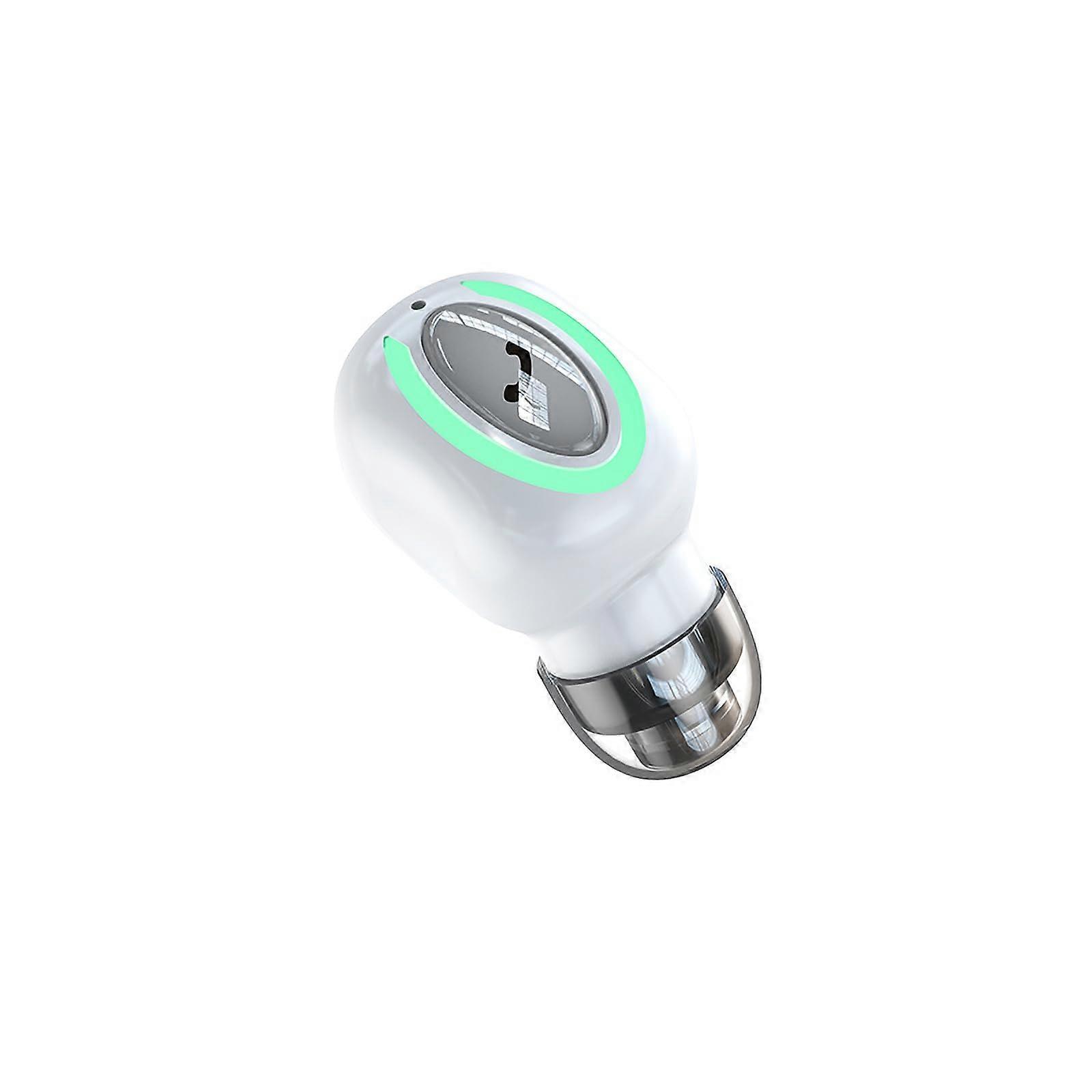 Mini Single Earbud Wireless Bluetooth Earpiece for Work, Tiny Invisible Headset with Microphone, Discreet Single Ear Design