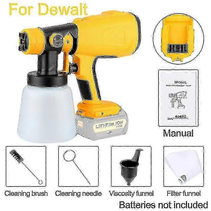 800ml ηλεκτρικό πιστόλι ψεκασμού για Makita/dewalt/milwaukee/18v μπαταρία ασύρματο αερογράφο Yalo επιστρώματος χάλυβα ψεκαστήρων χρωμάτων επίπλων