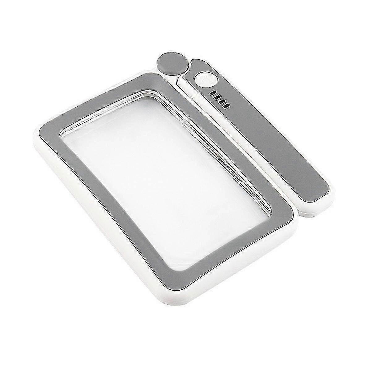 Magnifying Glass With Light Reading Gifts - Rechargeable Led Page Magnifier 4x For Book Lovers Handh