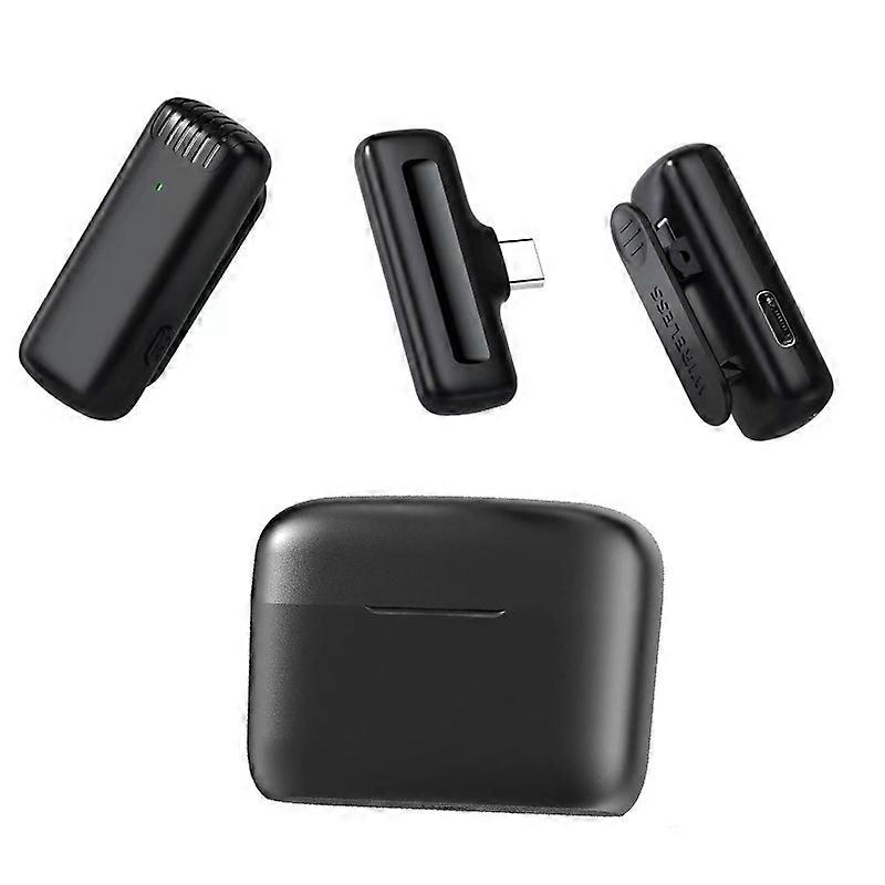 One To Two Outdoor Recording Lavalier Microphone Noise Canceling Wireless Mic For Live Streaming