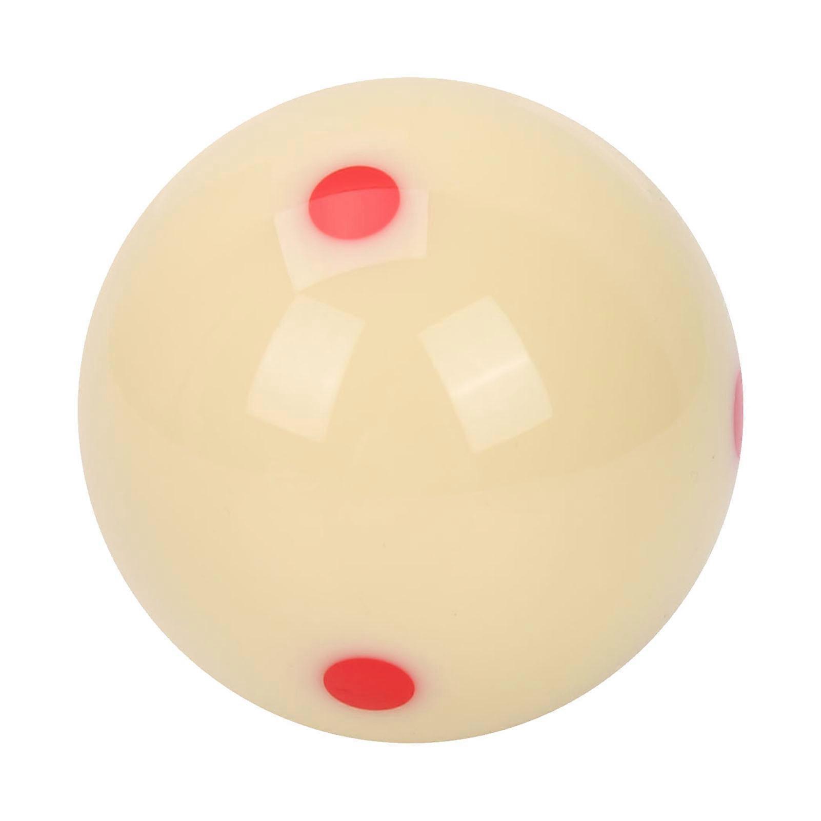 Emoshayoga Billiard Balls, Large 5.72cm Ordinary Billiards White Ball Practice Ball Resin Red Dot Table Accessories Pool Ball for Billiard Room