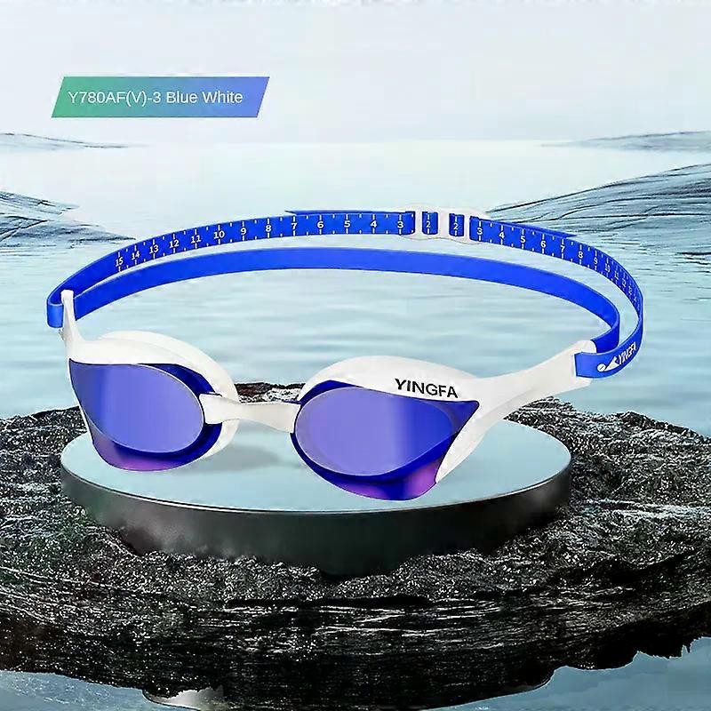 Swimming Goggles Waterproof Racing Electroplating Anti-Fog Diving Glasses With Replaceable nose buckle