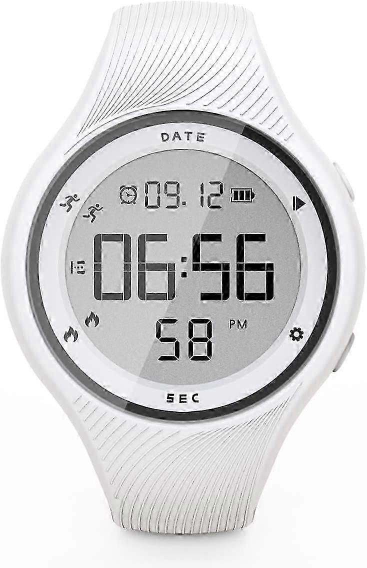 Waterproof Pedometer Watch - Non-Bluetooth Fitness Tracker with Step/Distance Counter & Vibration Alerts_CP