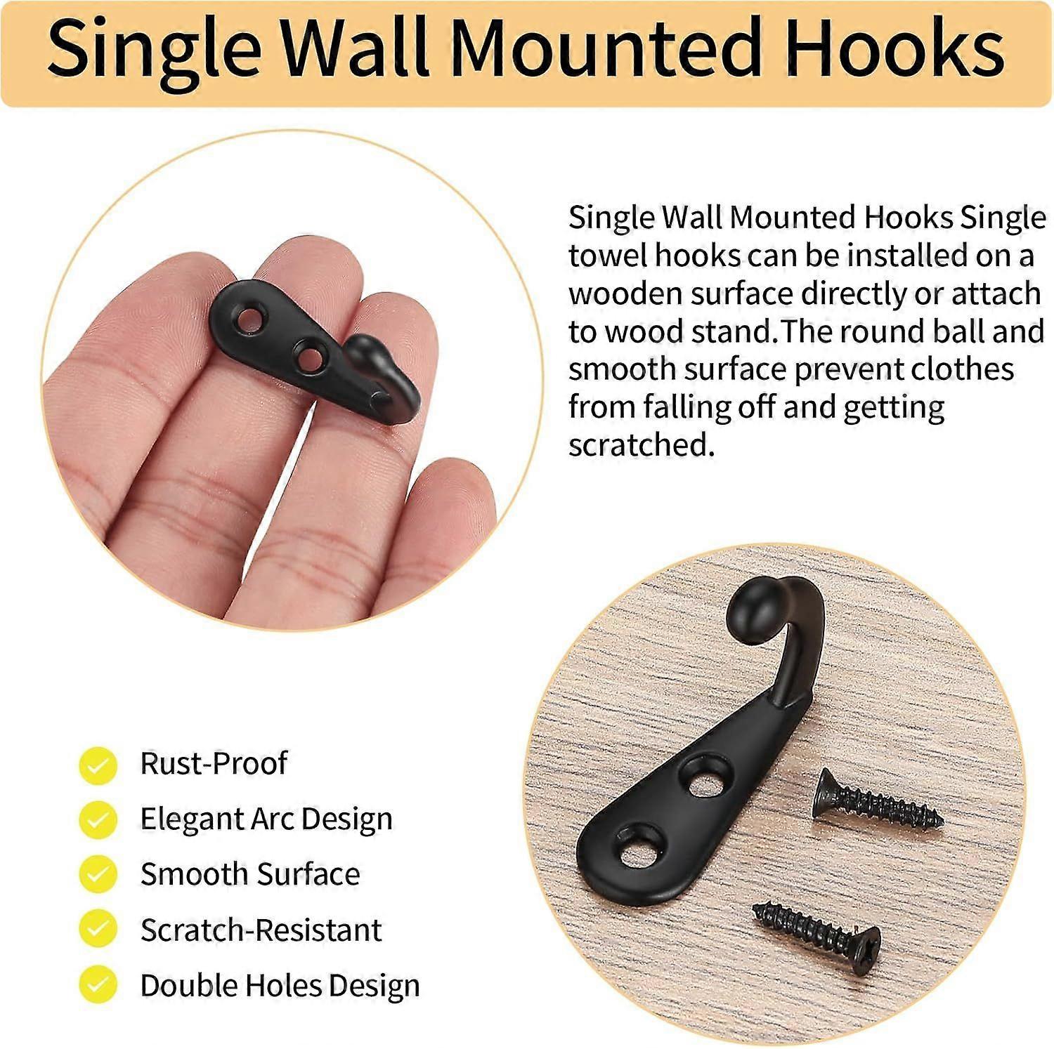 10st väggkrokar, badrum garderobskrokar