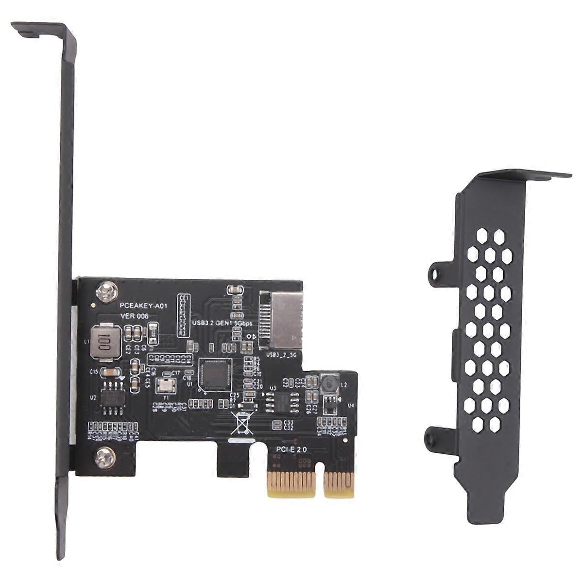 PCI-E 1X to USB 3.2 GEN1 5Gbps Type-E A-Key Expansion Card(ASM1042A)