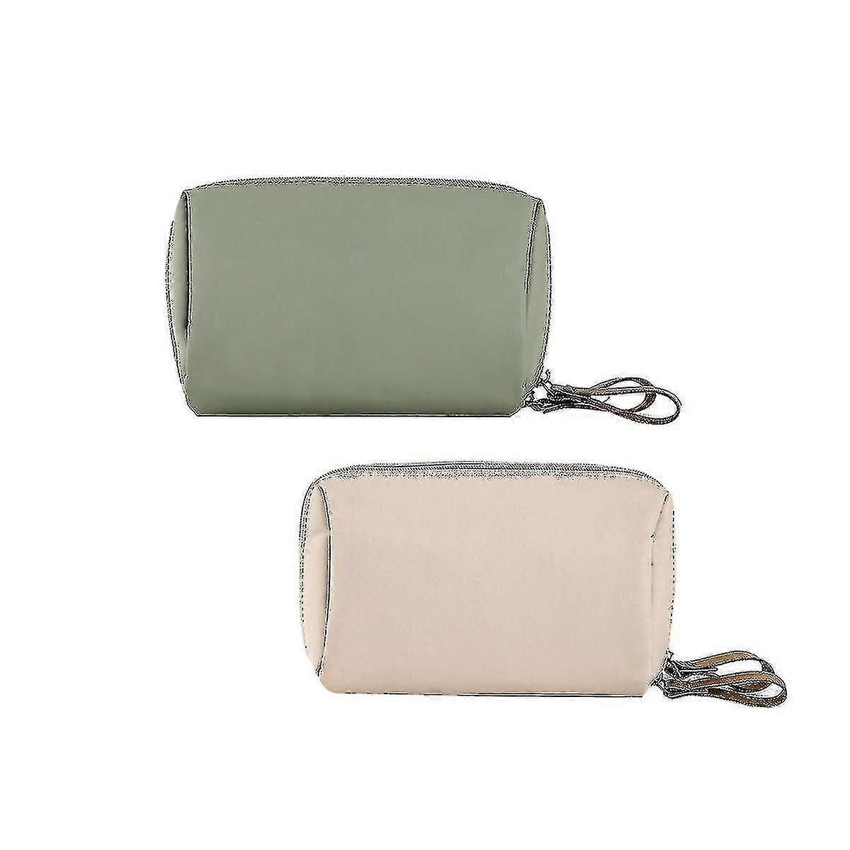 2 PCの小さな旅行クラッチメイクアップ化粧品バッグは、女性の十代の女の子のための財布ハンディ化粧品収納ポーチオーガナイザー用