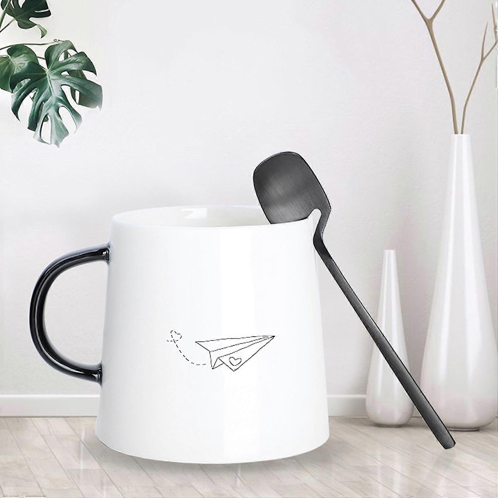 Matte Cutlery Set,Stainless Steel Dinner Tableware,Flatware Set,Knife Fork Spoon Dinnerware Set Party Set(Black,4 PCS)