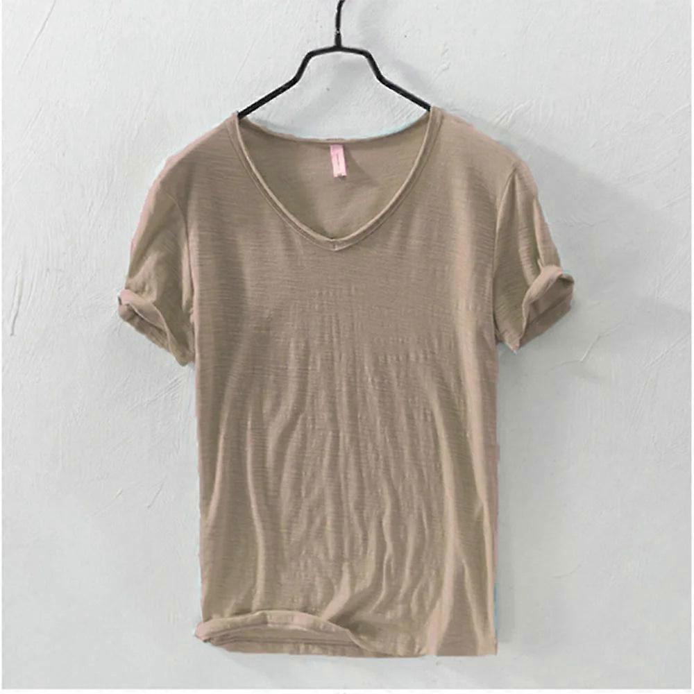 Womens T Shirt Solid V Neck Short Sleeved Tops Tees