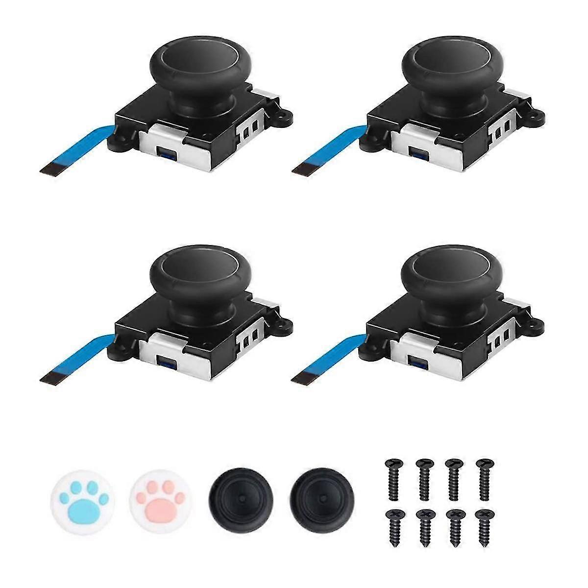 4 Pack Joystick Replacement Analog Thumb Sticks Compatible with Switch Controller