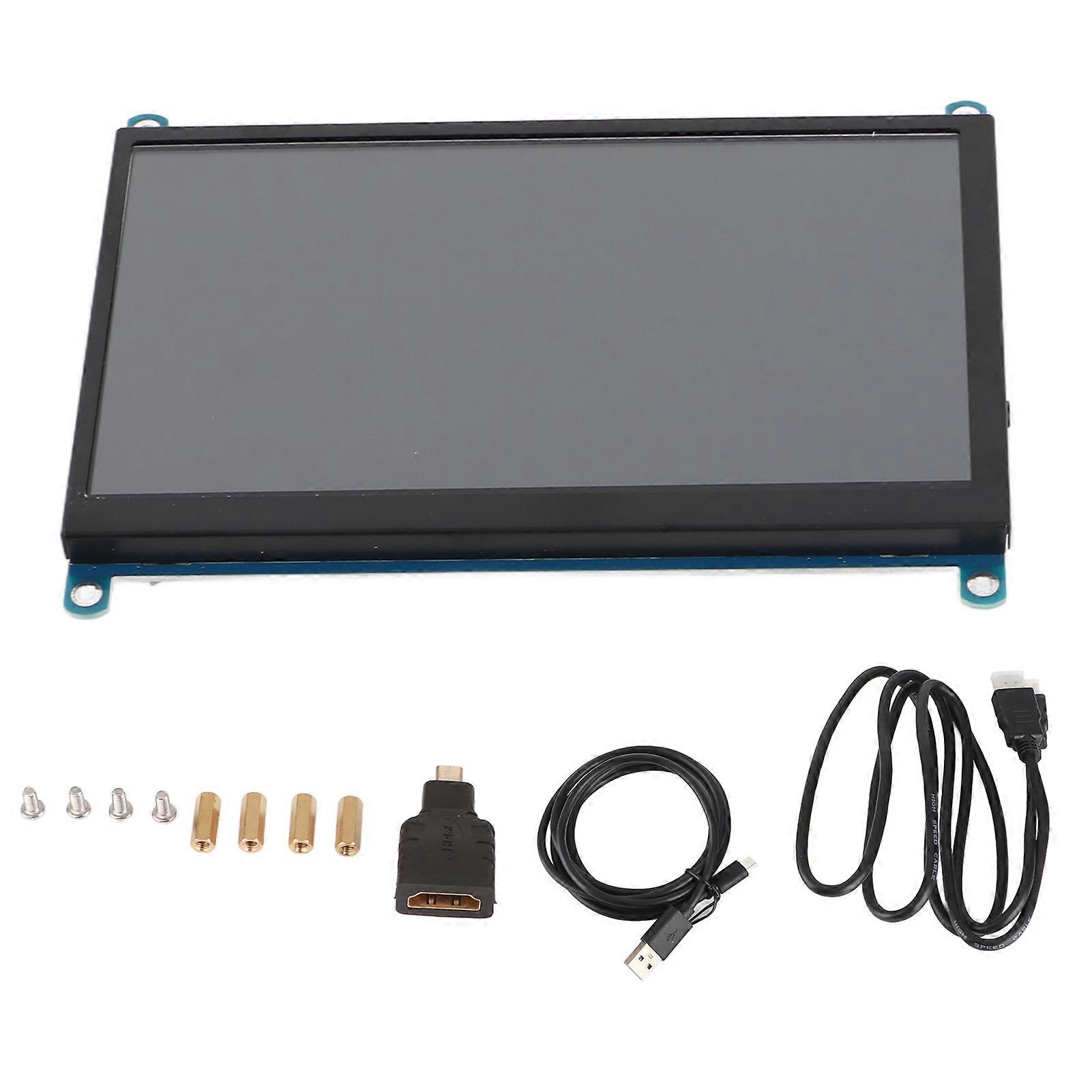 for RasPi 7 Inch 1024x600 IPS 7 Inch Accurate Color Plug and Play Screen Monitor for RasPi 4 3 2