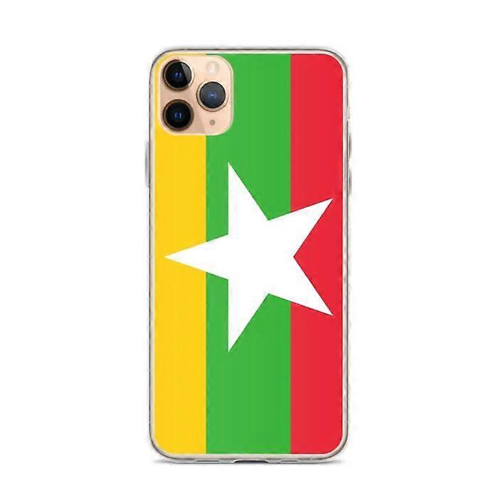 iPhone Case - Multicolor - Myanmar Flag - Flexible - TPU - Compatible with iPhone 11 Pro Max