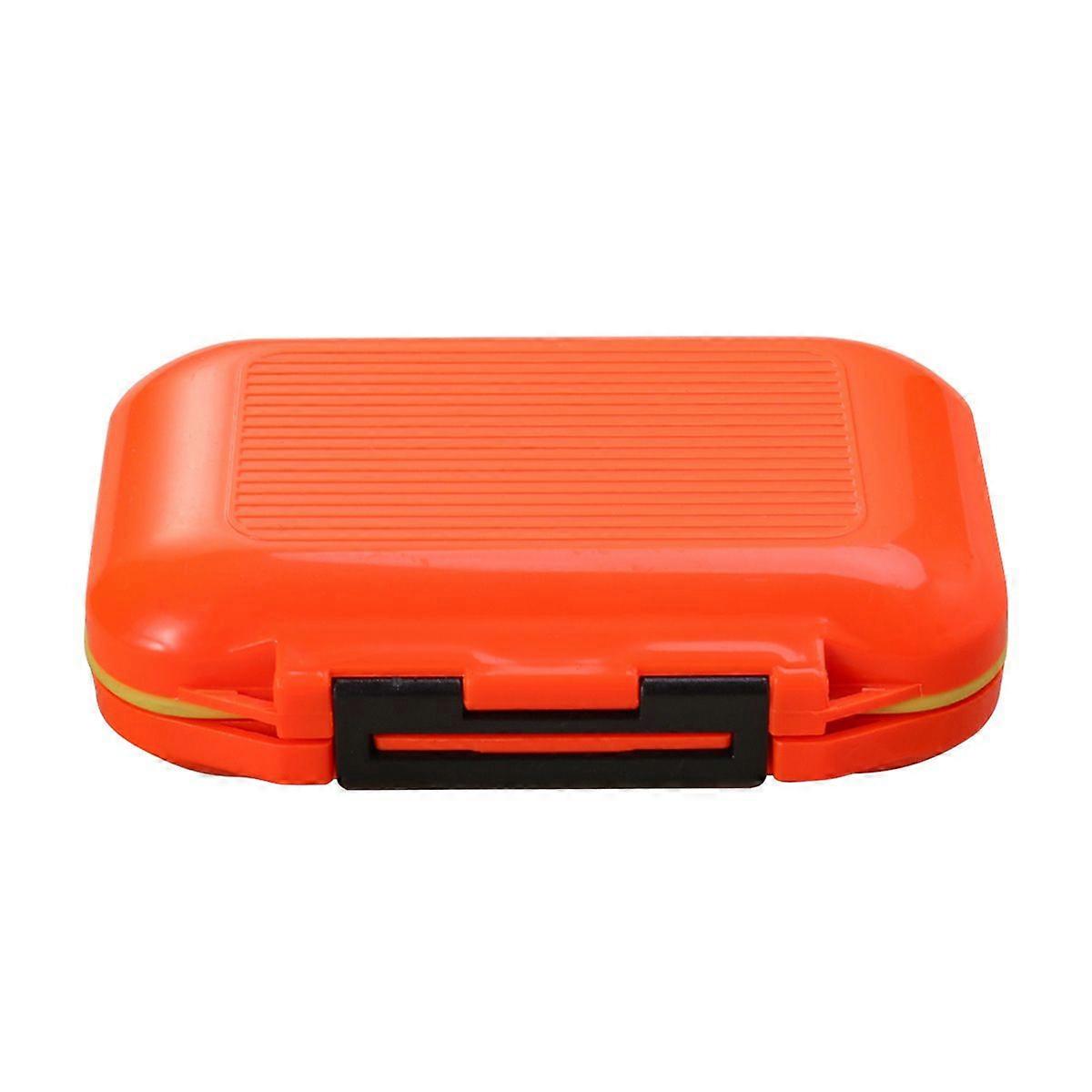 Fishing Hook Box Compression and Impact Resistant Waterproof Hook Box Accessories - Size S (Orange)