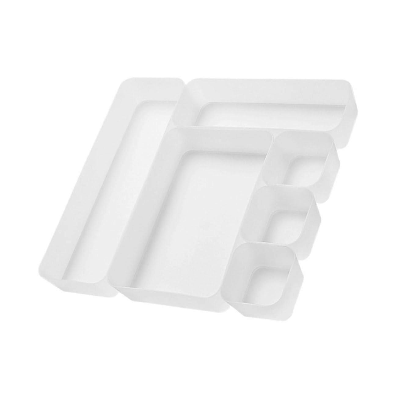 6Pcs Organizer Multipurpose Storage B for Home Office and Kitchen Assorted for Easy Organization Plastic Drawer Dividers Ref: 5341