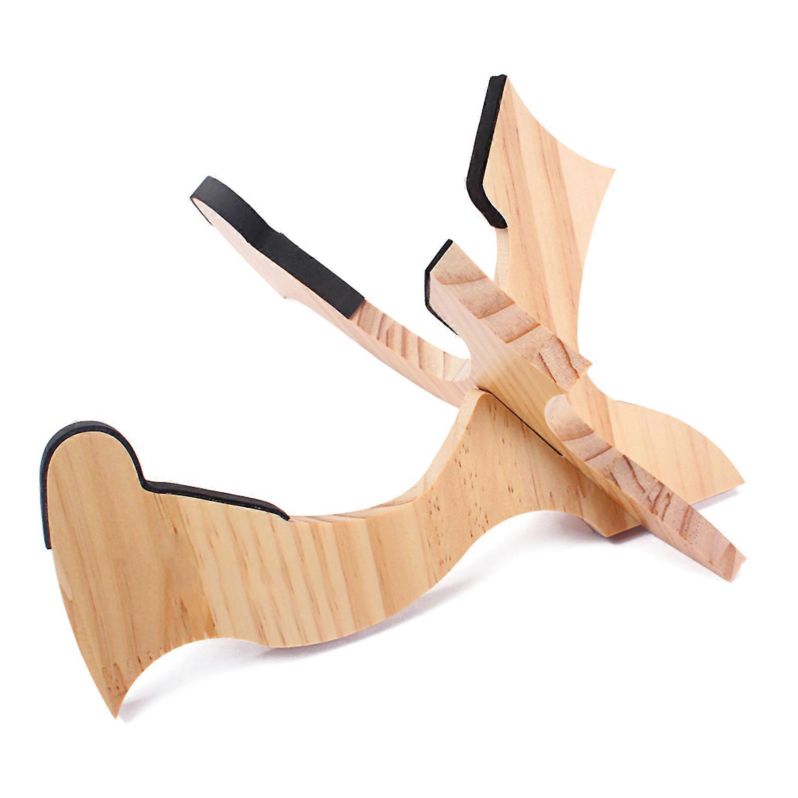 Lightweight Wooden Ukulele Floor Stand Portable Small Acoustic Guitar Stand X Frame for Small Musical Instruments