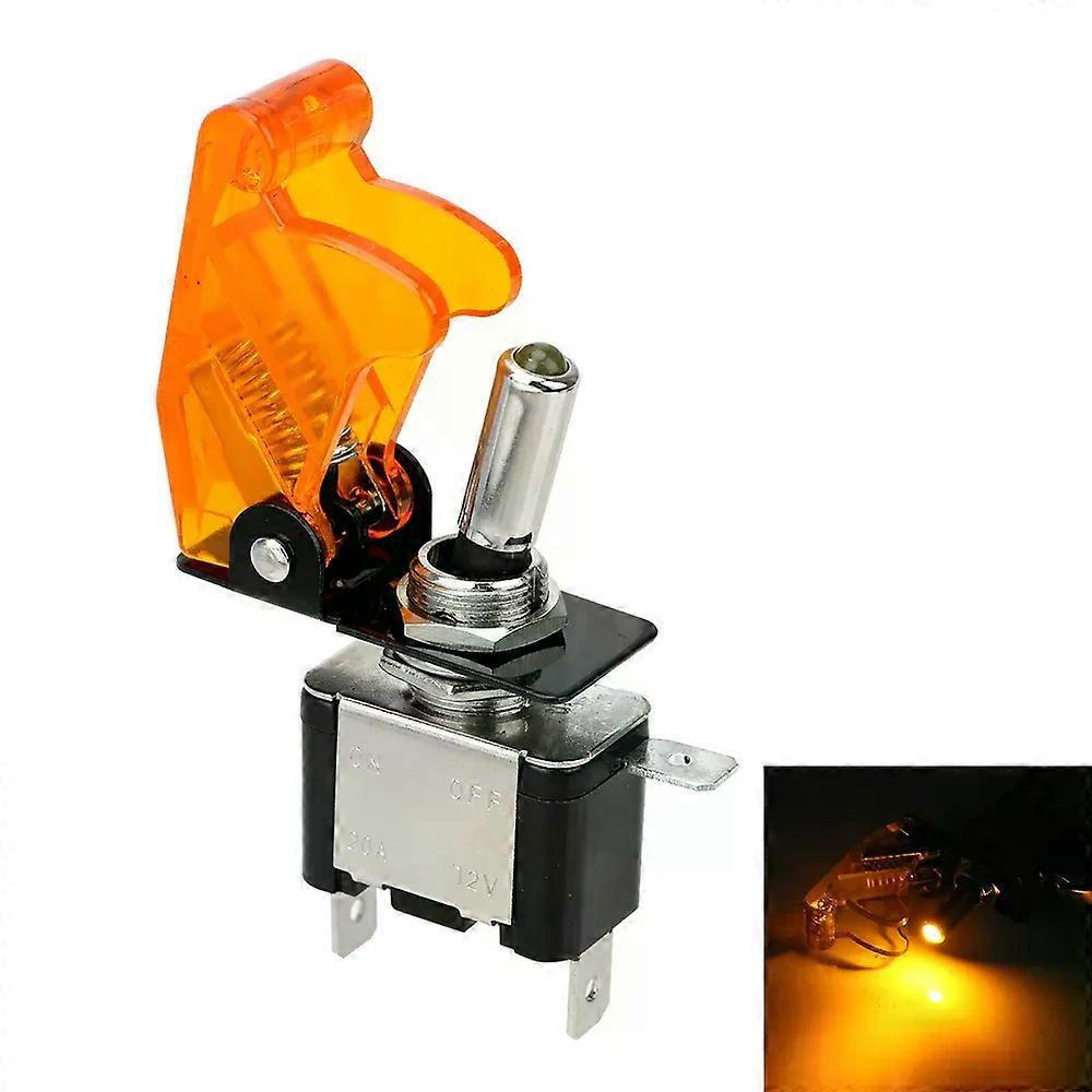 Control On/Off Car Auto Cover LED Light 12V 20A Toggle Switch LED Switch 1PCS With Protective Cover SPST Toggle Rocker Switch