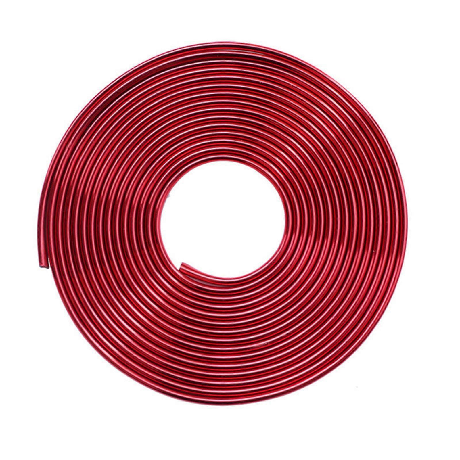 Universal Anti-Collision Patch Bumper Guard Strip Car Door Edge Rear View Mirror Cover Body Trim Protector Bar Sticker Red 10M