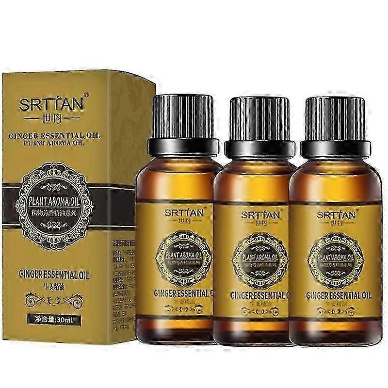 1-3pcs Ginger Oil Organic, Ginger Oil For Drainage, Ginger Massage Oil, Ginger Oil For And Pain, Spa Massage Oil, 30