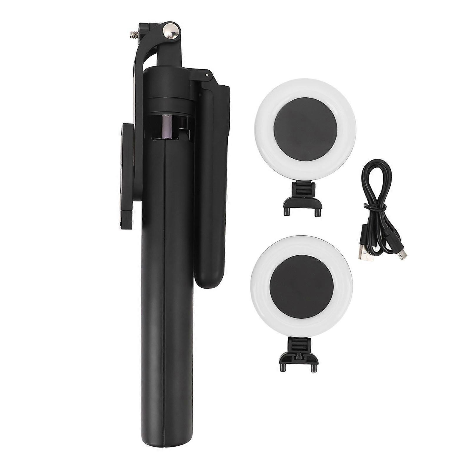 Portable Auto Face Tracking Stabilizer with Bluetooth & Dual Fill Lights for Vlogging