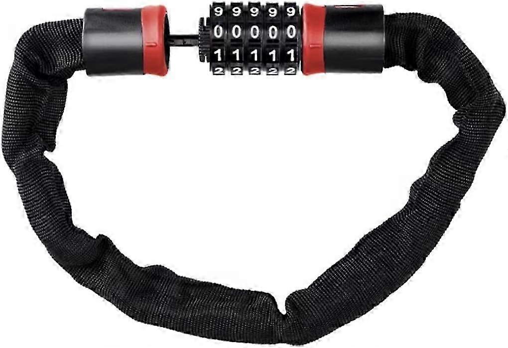 Combination bike lock120cm,bike lock combination lock 6mm high security chain with code, hardened  p