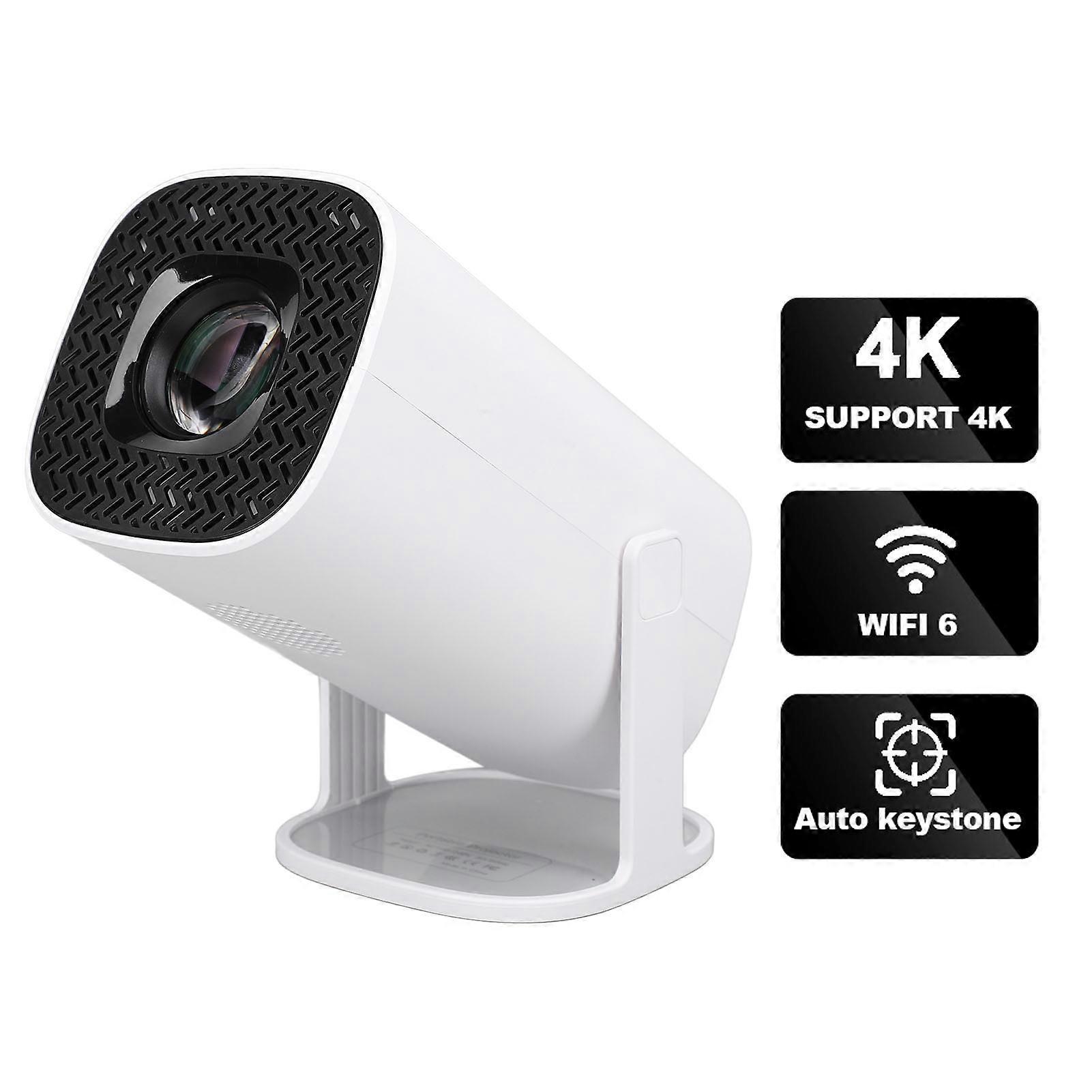 P30 Small Projector 1080P FHP 4K for Android 11 WiFi6 BT5.4 180 Degree Rotation for Mobile Phone TV Stick Laptop US Plug 100-240V