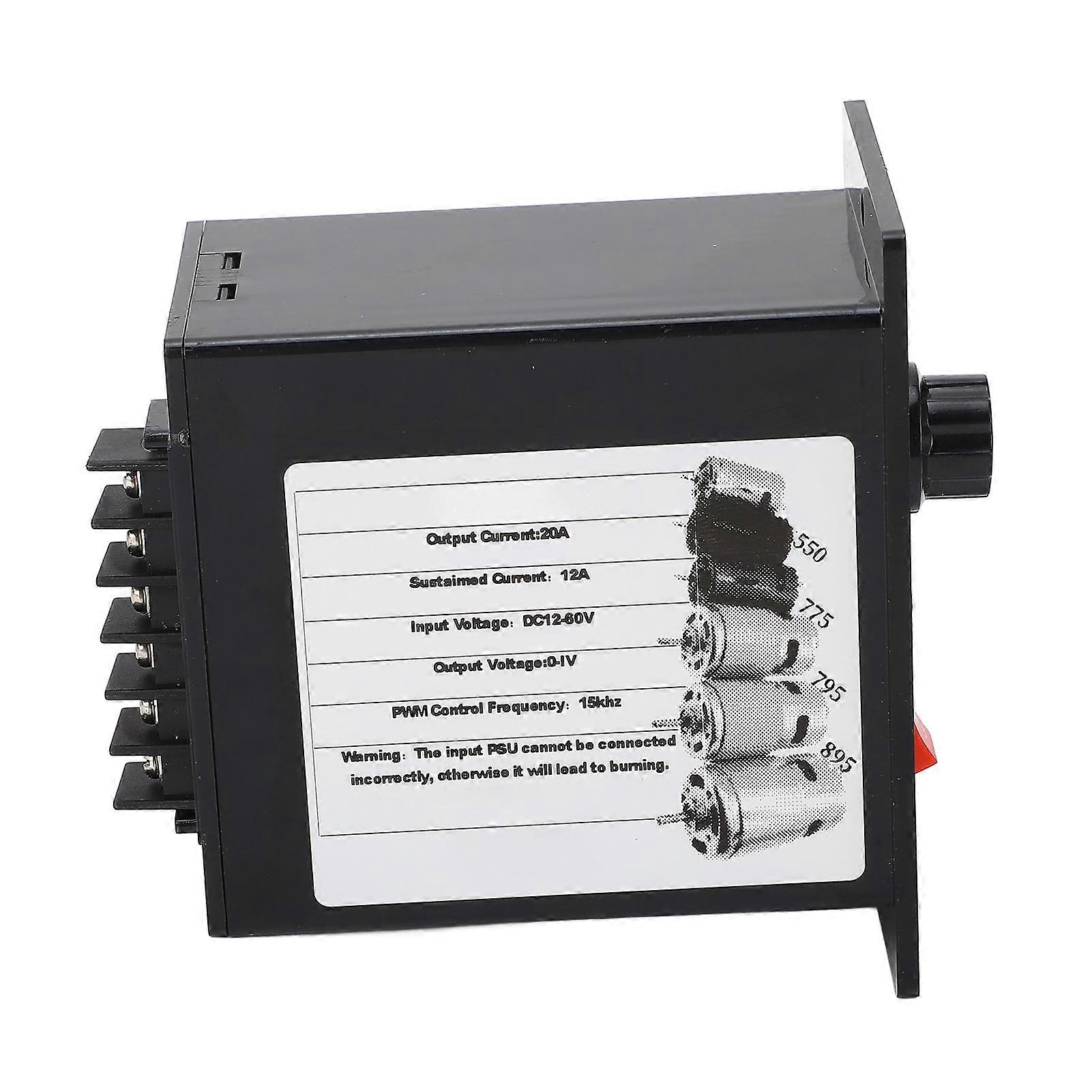 Direct Current Motor Speed Controller 12‑60V 20A Variable Output Control Switch for 550 775 795 895 Motors 
