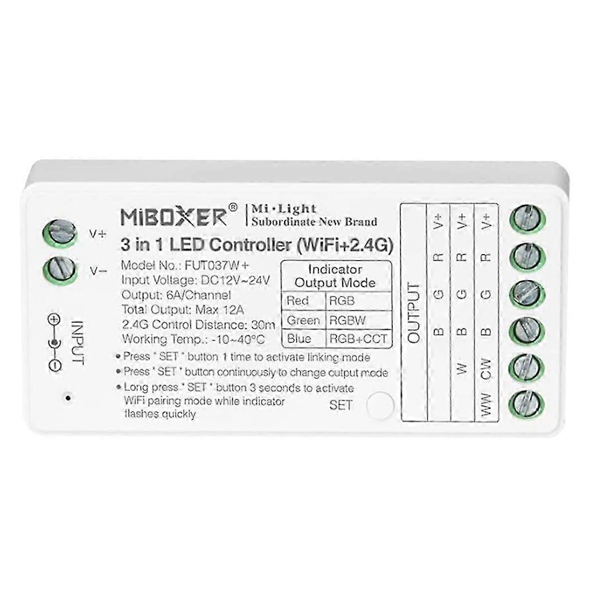 3-in-1-LED-Controller 2,4 GHz einfarbig Dual White RGB RGBW RGB + CCT LED-Controller (WiFi + 2,4 G) Sm