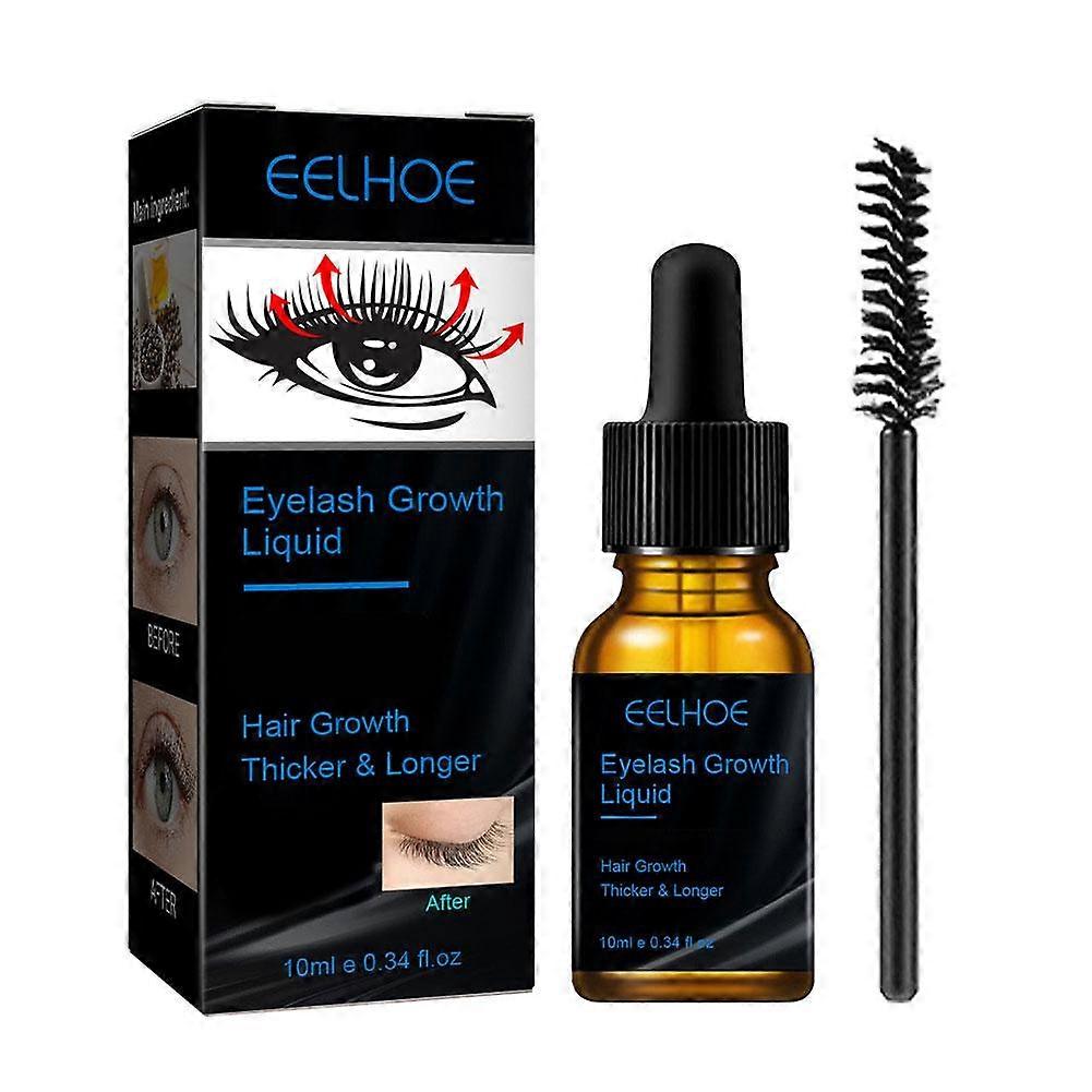 10ml box (A)$ Castor oil eyelash serum Natural thick and long curling moisturizing non-fading eyelash serum care liquid