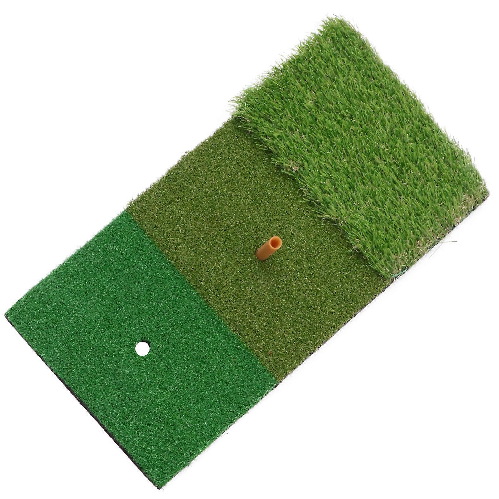Compact Golf Practice Mat with Fairway Rough Simulation for Versatile Use