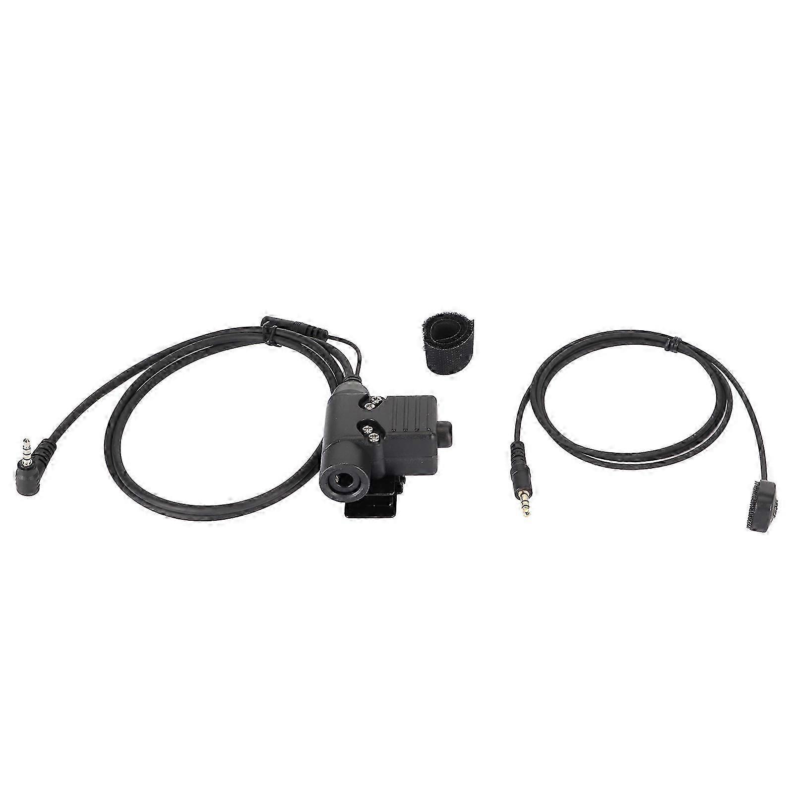 Walkie Talkie Headset Connector U94 Handheld Microphone Adapter PTT 2 Way Radio Headset Adapter for Compatible Models