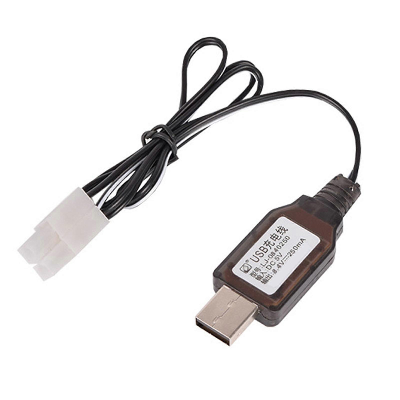 USB Charging Cable Featuring LED Indicators for 8.4V Remotes control Car Batteries Overcharge Overheats Protections