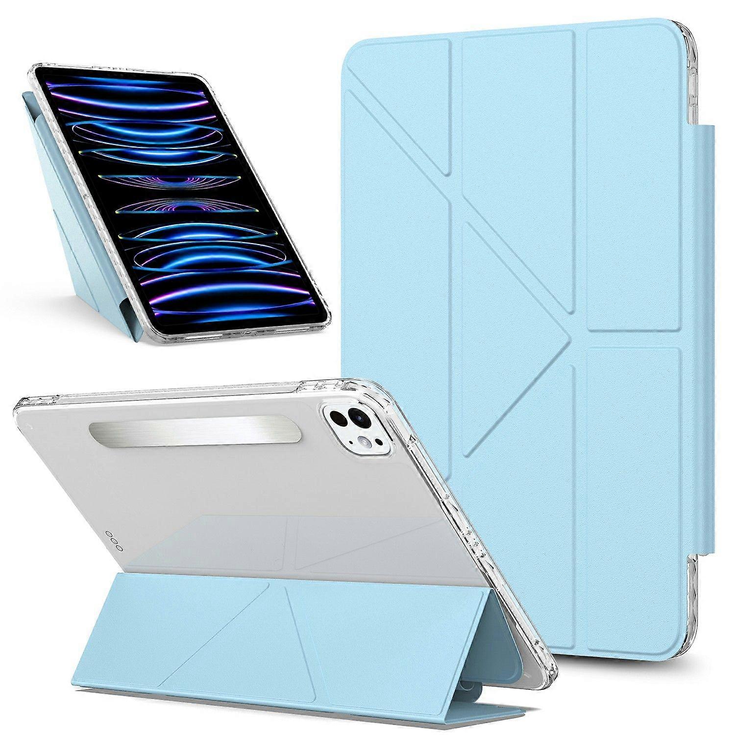 For iPad Pro 13 (2024) Tablet Case Stand Magnetic Detachable PU Leather Cover with Auto Wake Sleep -