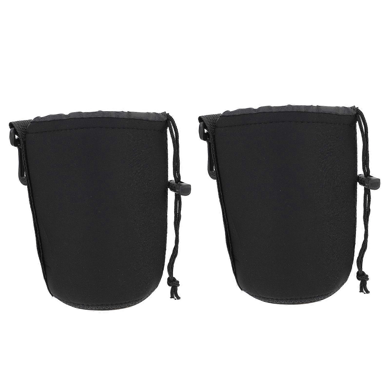 Neoprene Lens Pouch for DSLR Cameras Shockproof, Elastic & Flexible Camera Lens Case for Travel and Storage