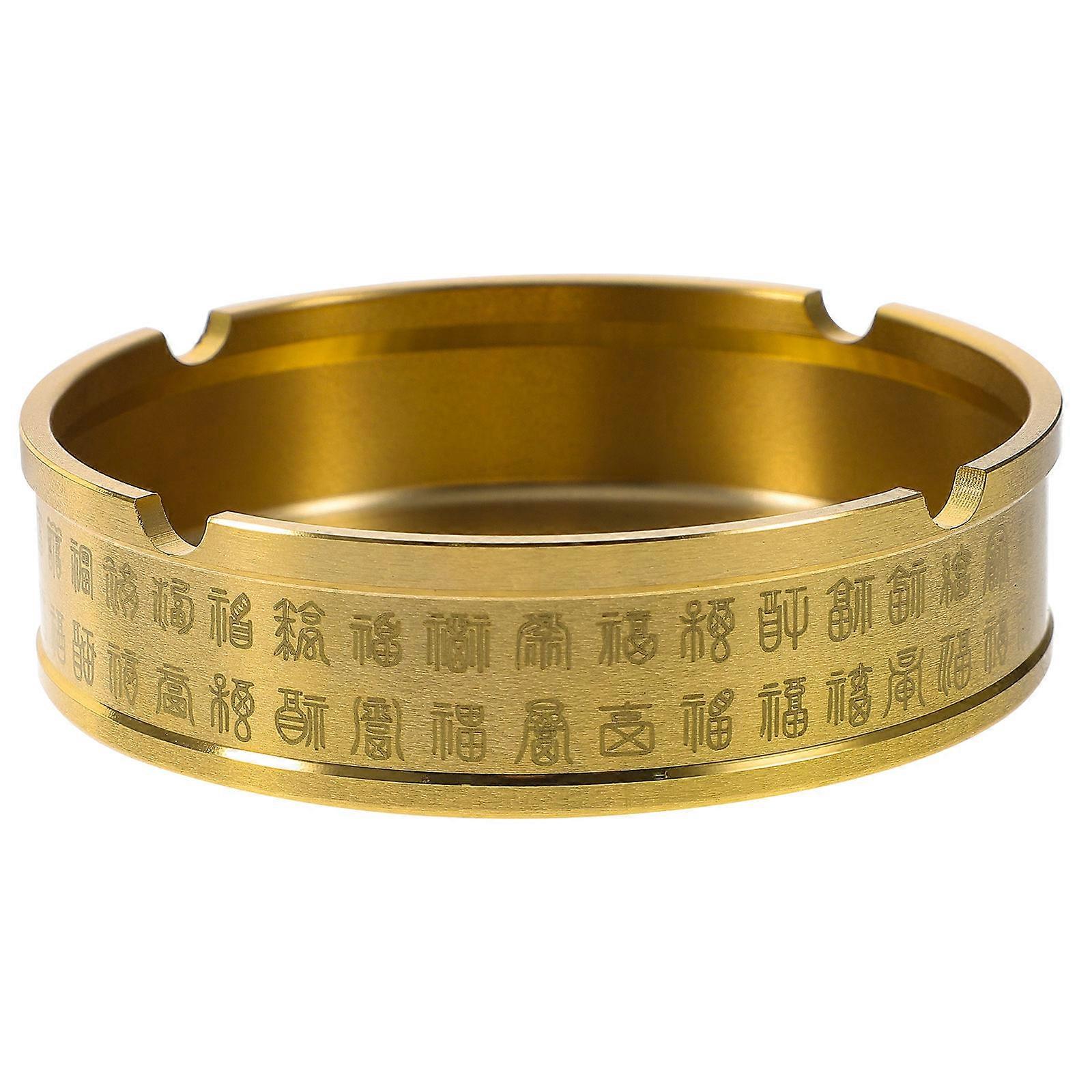 Fine Craftsmanship Ashtray, Round Metal Base Suitable for Various Environments