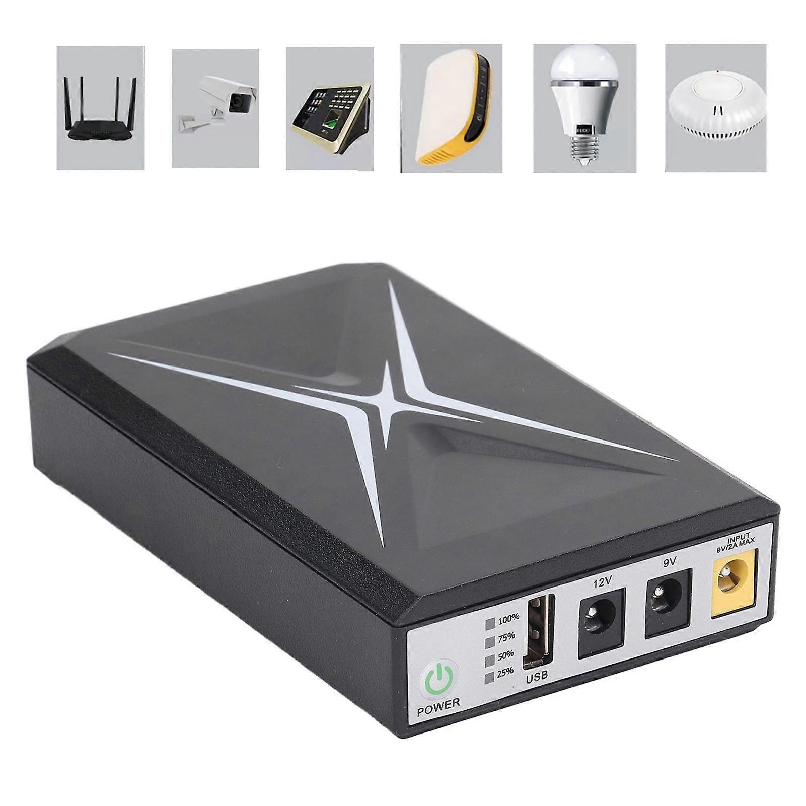 Mini UPS Battery Backup 10400mAh Uninterruptible Power Supply for Security Camera Router WiFi