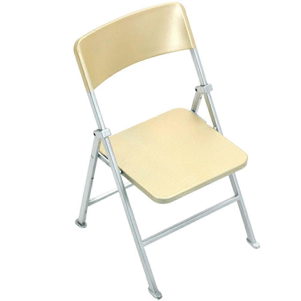 Kinder Klappstuhl Miniatur Realistische Mini Landschaftsbau Szene Golden 15X9.4CM 1Pack