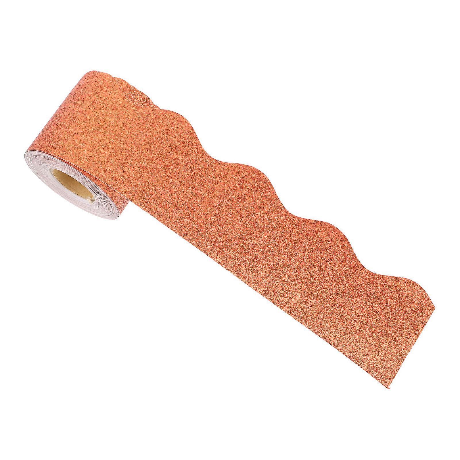 Decorative Glitter Bulletin Board Border Shiny Finish Office Use Teachers Rectangular Paper 2.36X2.36X2.20in 1 Roll