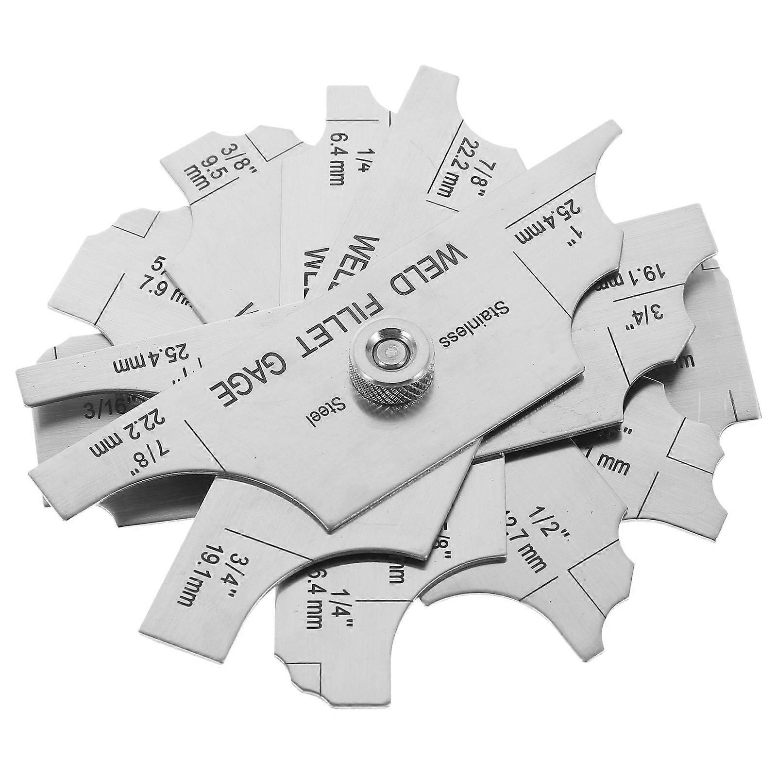 Thickness Gauge For Weld Inspection Ruler Imperial and Metric Scales Technicians 7Pack