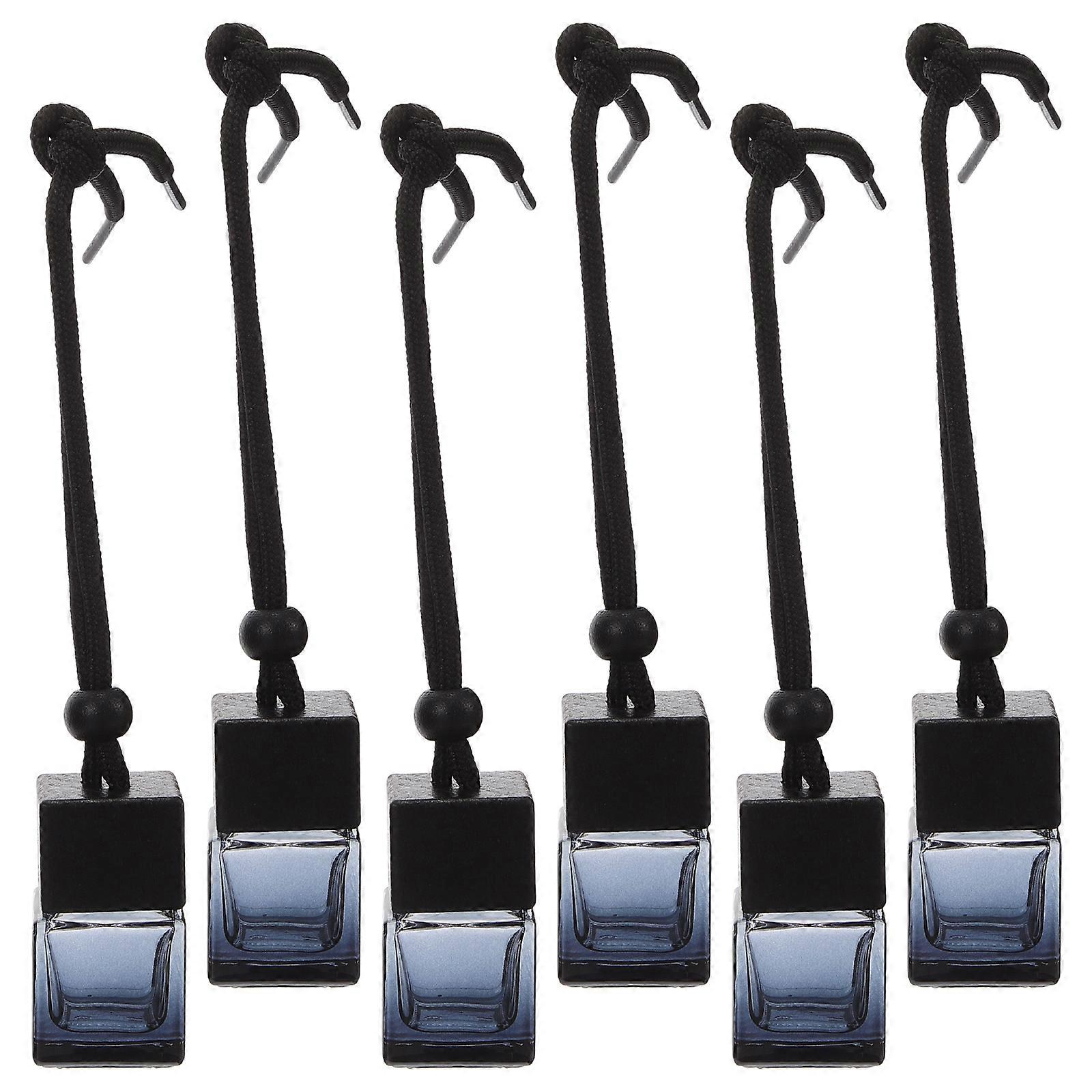 6pcs Car Perfume Bottle Diffuser, Stylish Hanging Fragrance Accessory for Rearview Mirror, Home Office Vehicle Aromatherapy Use