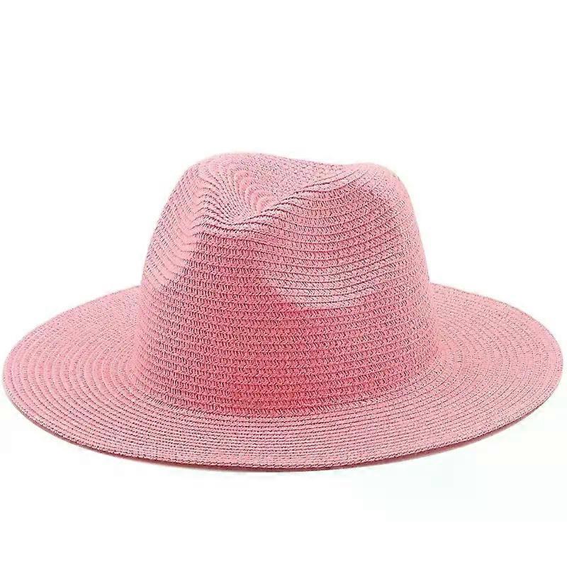 Big Head Size 60CM Straw Panaman Hat Foldable Woven Sun Hat Men Plus Size Jazz Cap Women Beach Sun Protection Sun Shading Hat