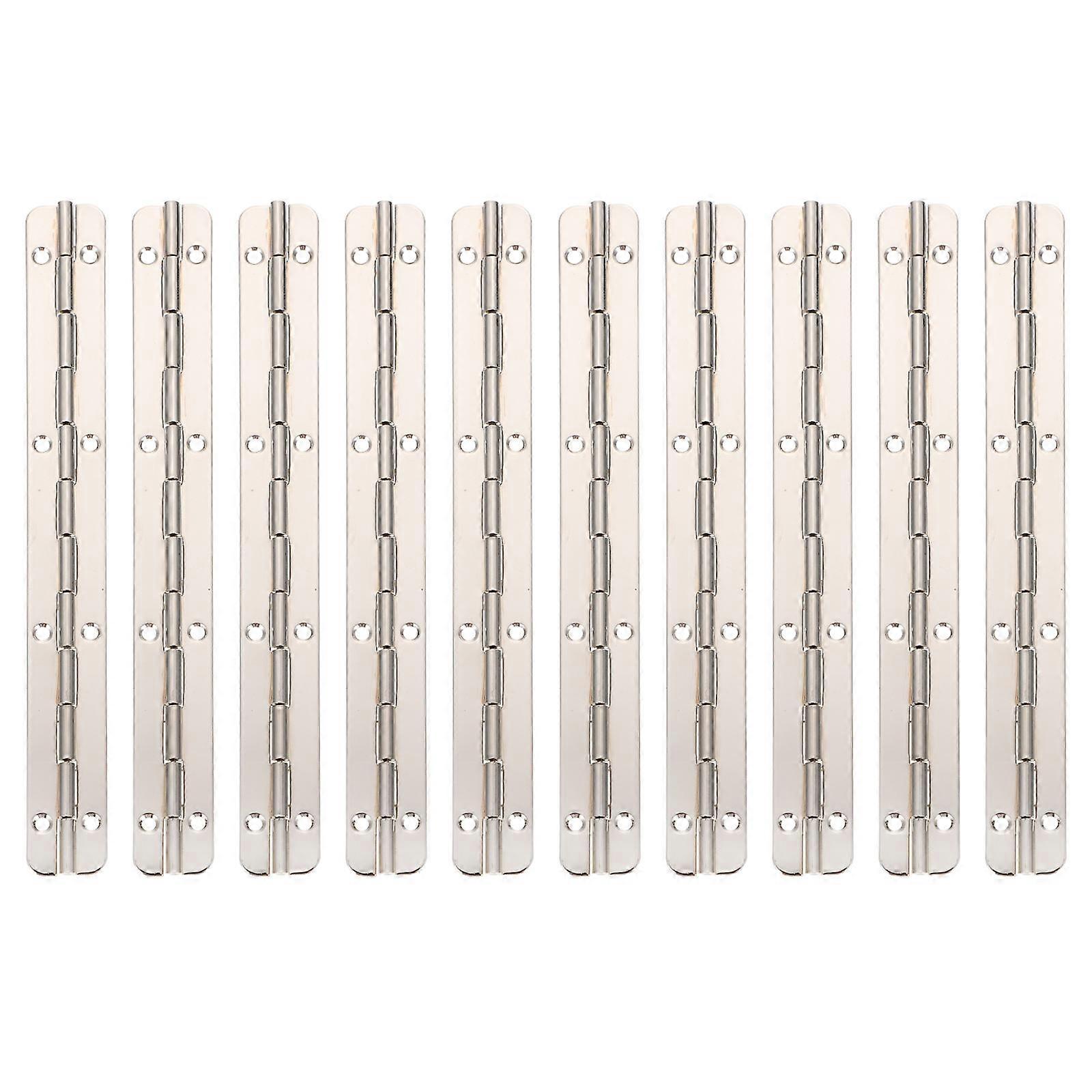 10pcs Durable Cabinet Door Display Case Hinges Plated Piano Style Easy Install Smooth Operation Home Furnishing