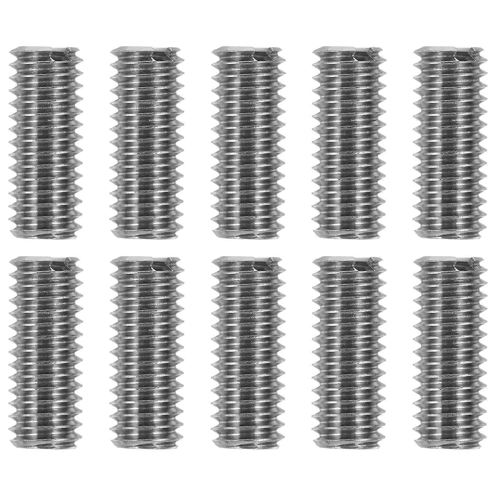 Threaded Nut Insert Metal Thread Adapter For Furniture Daily Use Silver 10Set