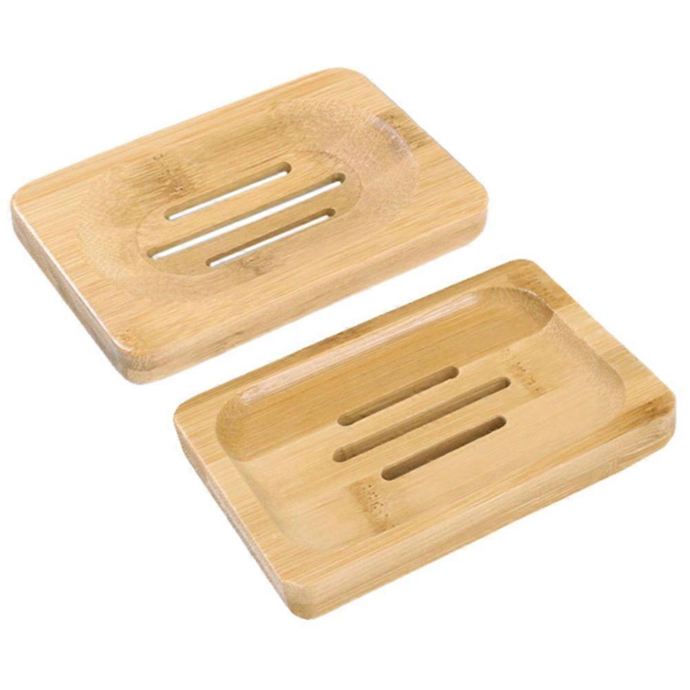 Wood Soap Box Drainage Storage Container Assorted Kitchen Bathroom Use 2Pcs
