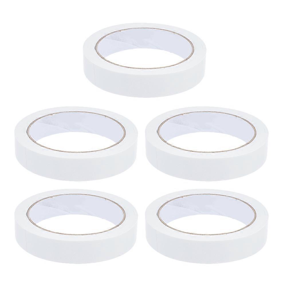 White Kraft Paper Tape for Package Use with Strong Adhesive Resistance to Water and Curling 5 Pcs