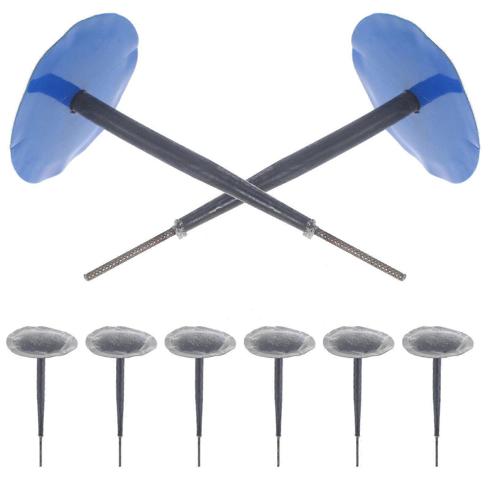 Tire Repair Kit Plug Tire Patch Kit Vehicle Wheel Blue 24Pcs Quick Application Wear Resistant